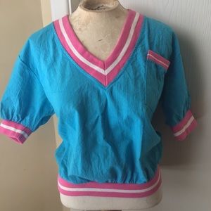 Vintage pastel V neck top